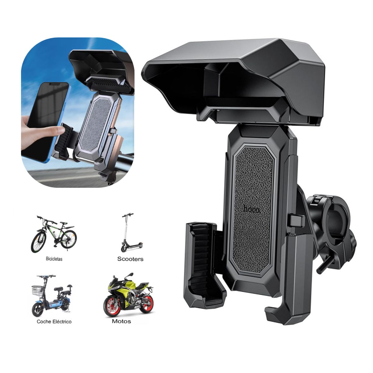 HOCO - Holder Soporte HOCO para Moto Bicicleta Scooter con Protector Celulares HOCO H31