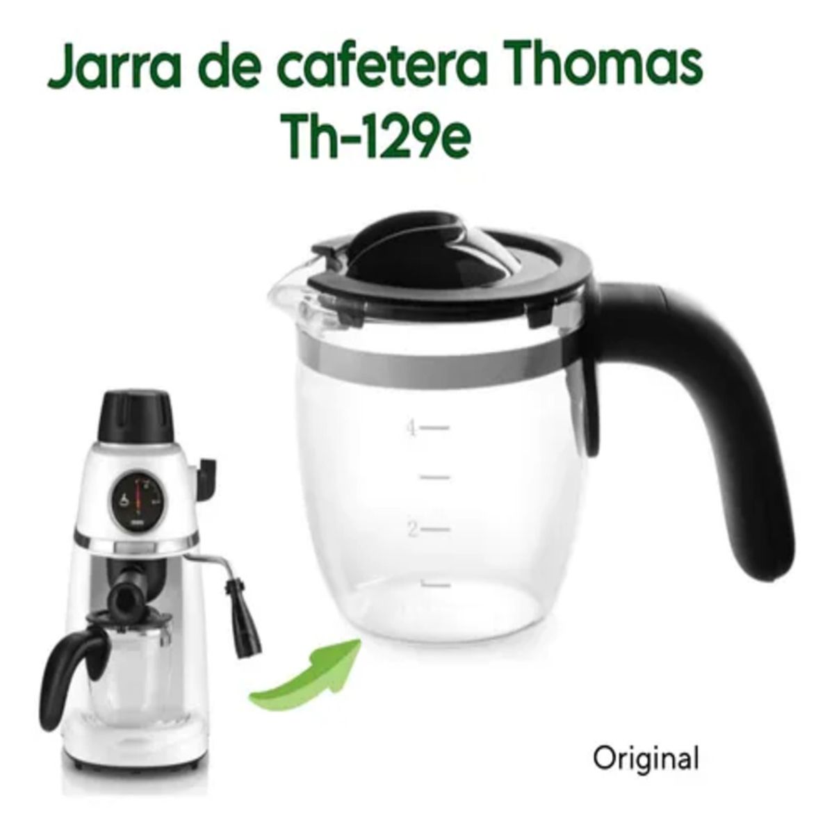THOMAS - Jarra Vidrio Cafetera Espresso TH-129E Thomas 09012901