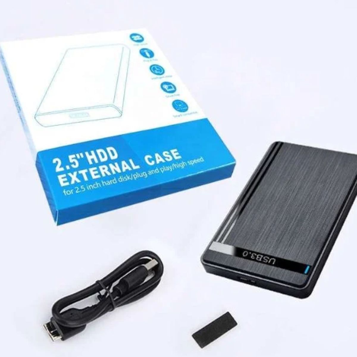 GENERICO - CASE EXTERNO DISCO DURO USB 3.0 SATA CARCASA SSD HDD 2.5