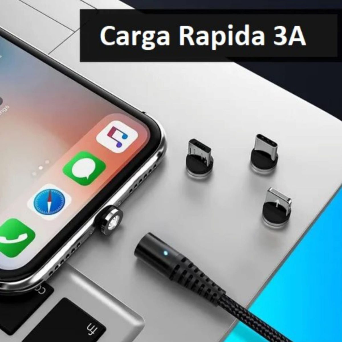 TOPK - CABLE USB TIPO C - MAGNETICO