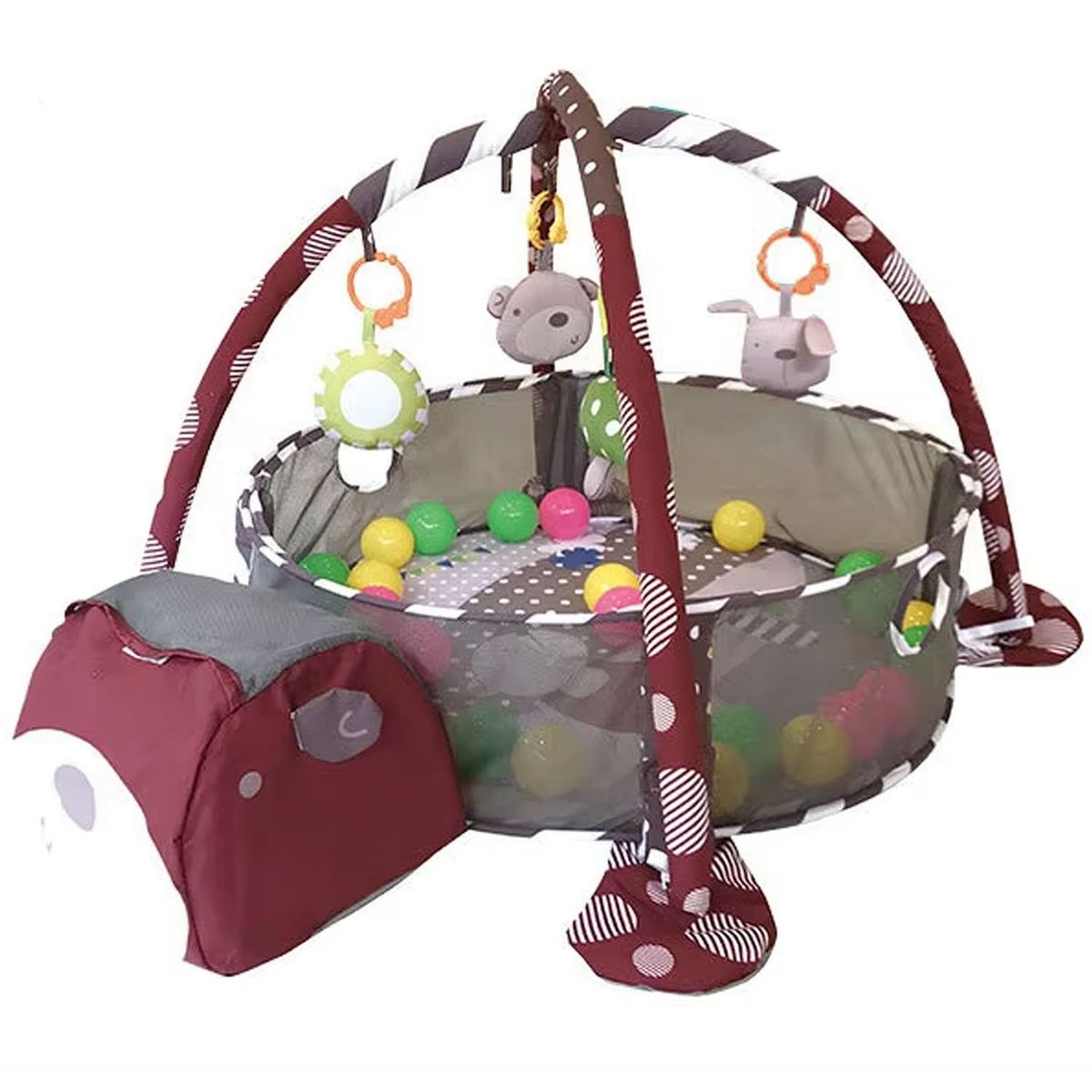 BABY - Gimnasio de Bebe Didáctico 3 en 1 con Pelotas Osito