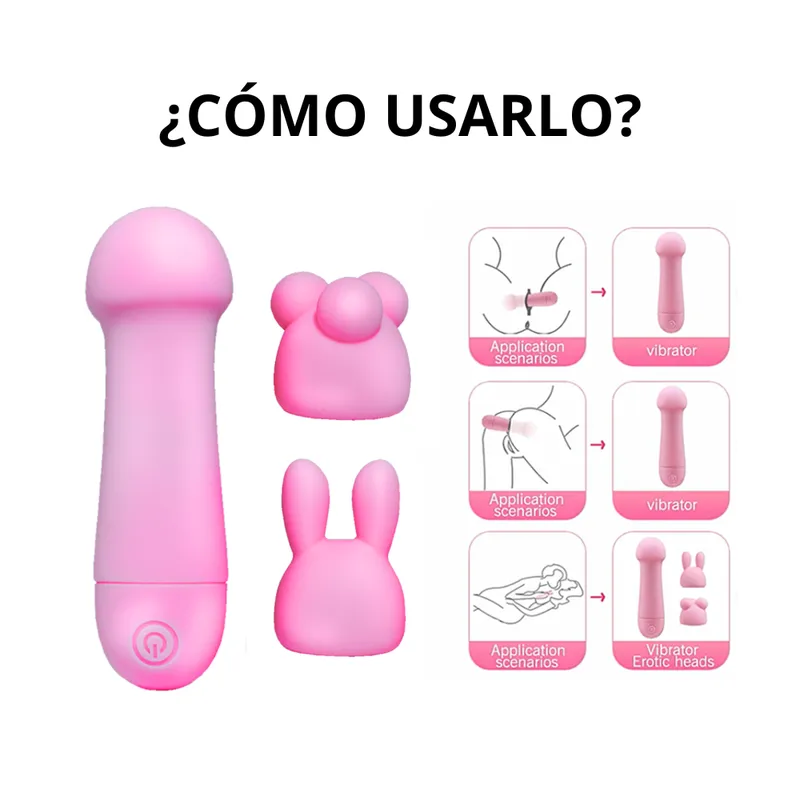 DR PINKY - Vibrador Consolador para Mujer Varita Nana Masajeador Rosa