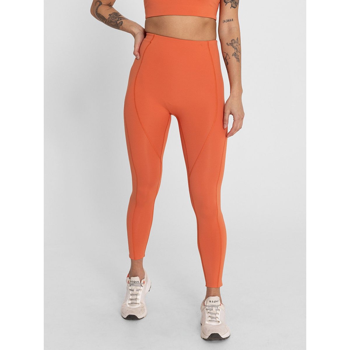 BSOUL - Legging Bsoul Para Mujer Hr Ankle Legg Nix Naranja BSOUL