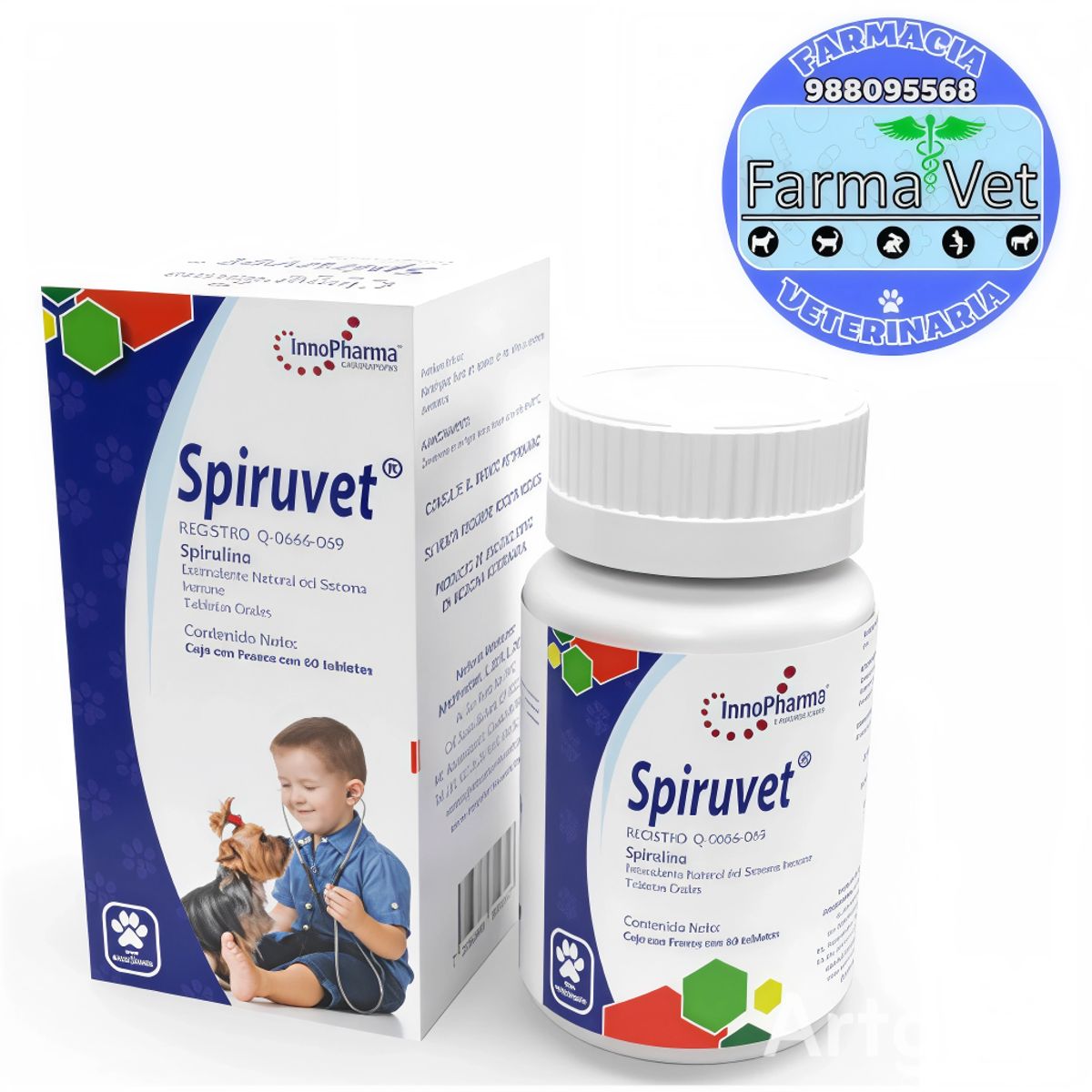 GENERICO - SPIRUVET Espirulina Frasco x 60 tabletas