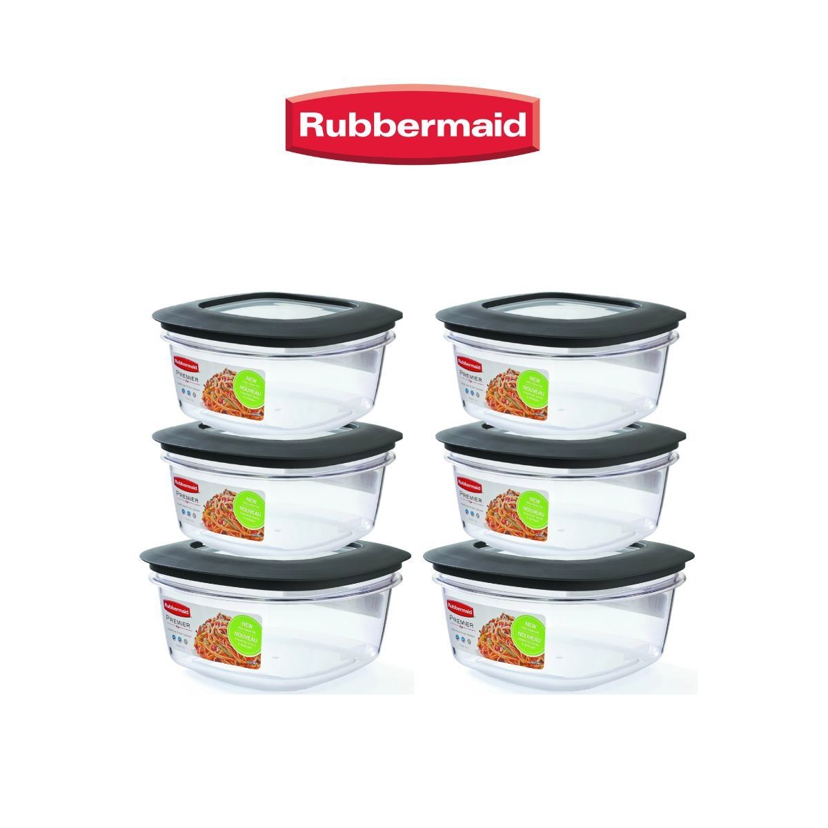 RUBBERMAID - HERMETICO PREMIER TAPA GRIS 1200ml X6
