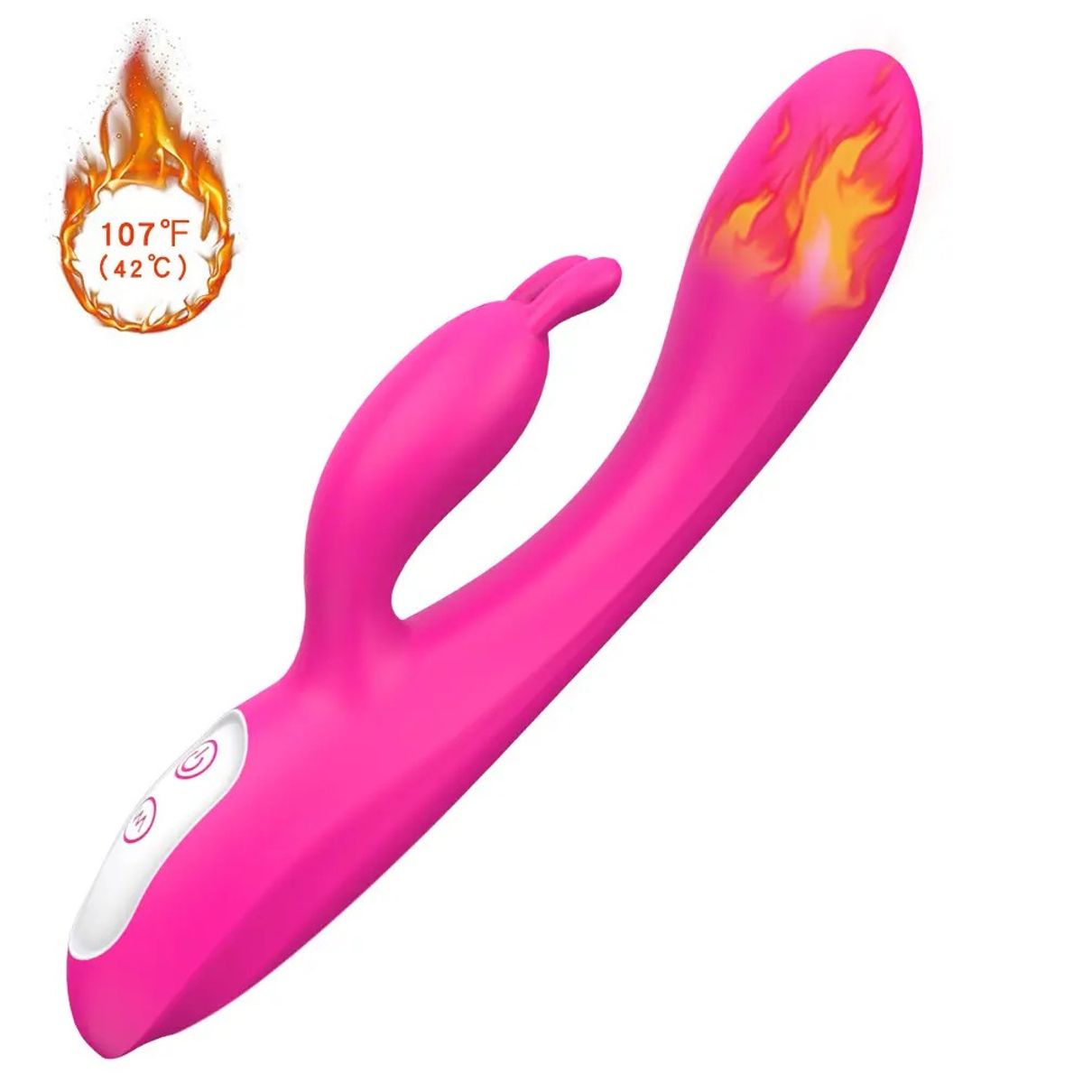 DR PINKY - Vibrador Mujer Consolador Doble Rabbit con Función Calor Estimula Clitoris