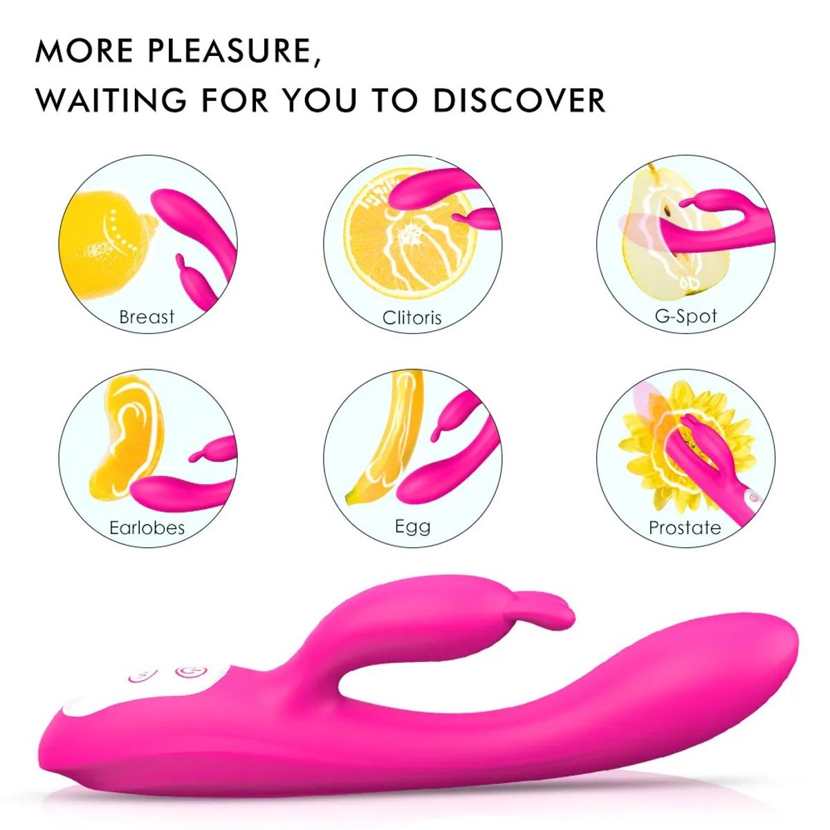 DR PINKY - Vibrador Mujer Consolador Doble Rabbit con Función Calor Estimula Clitoris