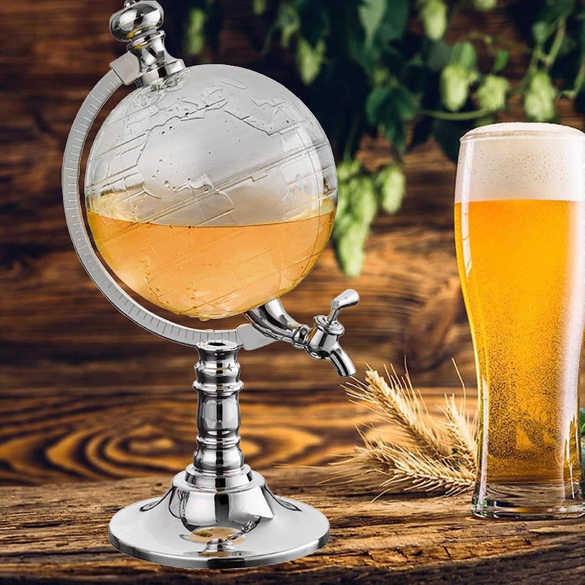 GENERICO - DISPENSADOR BEBIDAS LICOR VINO CERVEZA WISKY GLOBO TERRÁQUEO DE 3.5 LT