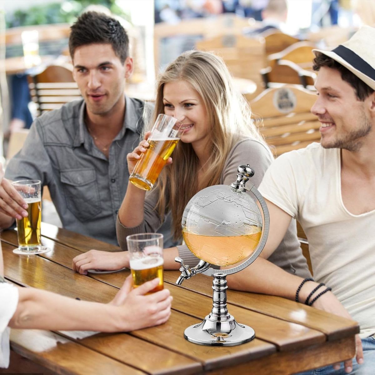 GENERICO - DISPENSADOR BEBIDAS LICOR VINO CERVEZA WISKY GLOBO TERRÁQUEO DE 3.5 LT