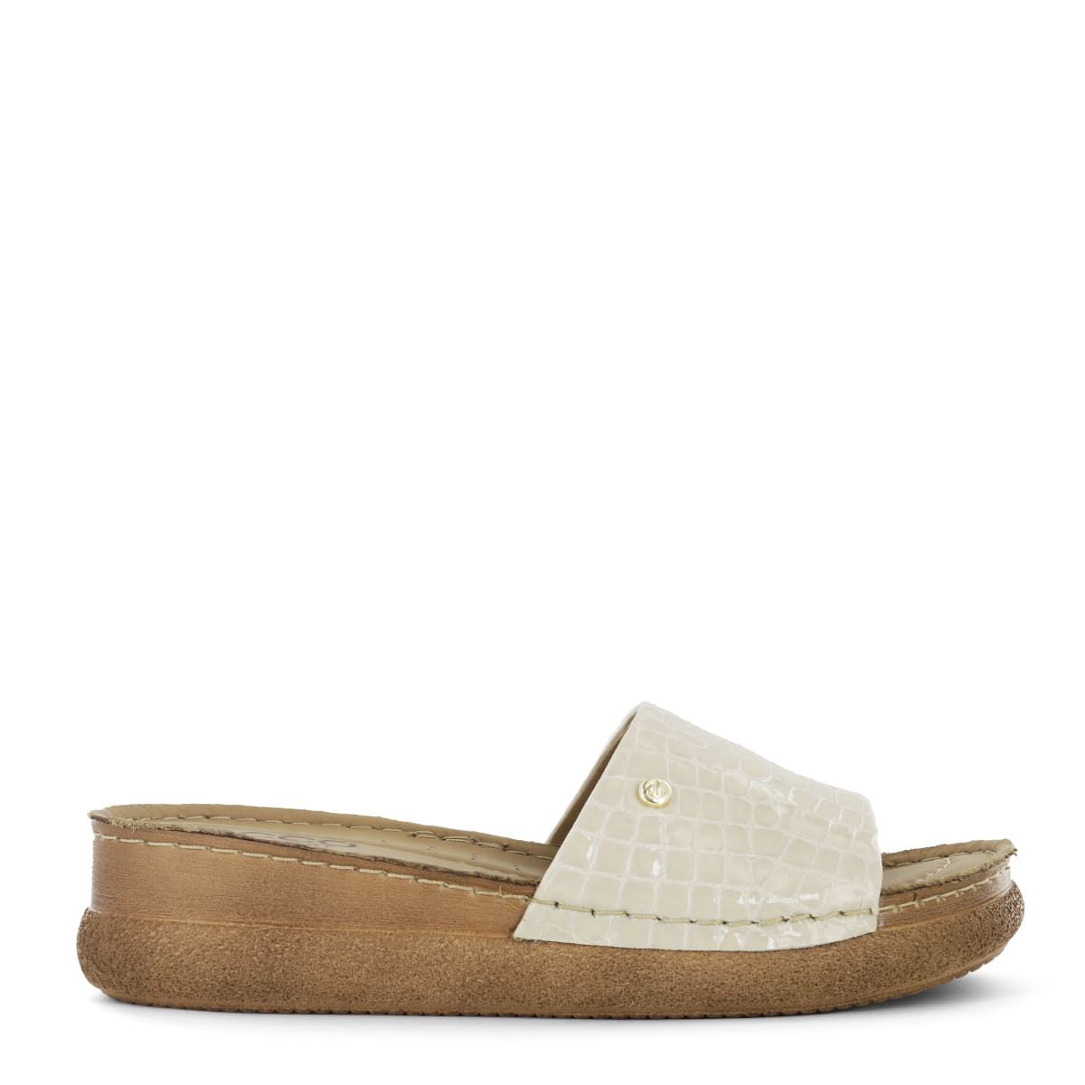 ECCO - Sandalias Mujer Ecco Otessa02 Marfil Cuero Grabado