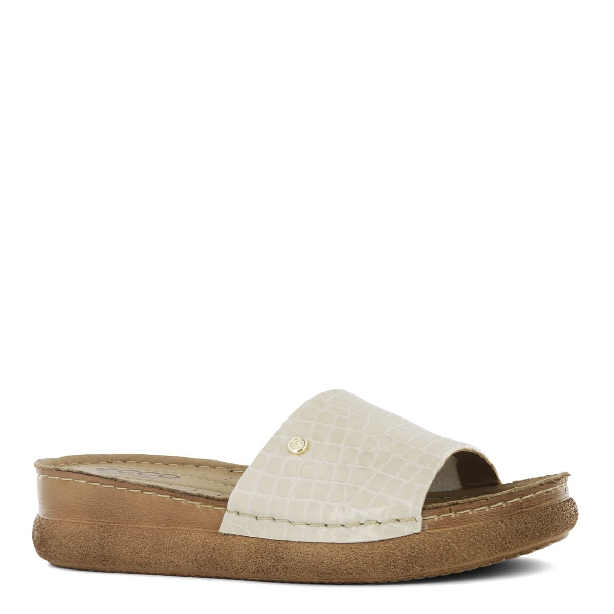 ECCO - Sandalias Mujer Ecco Otessa02 Marfil Cuero Grabado