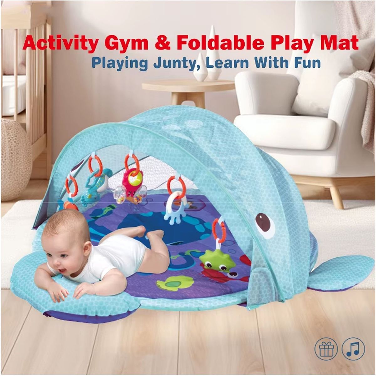 BABY - Gimnasio de Bebe Didáctico Ballenita Azul