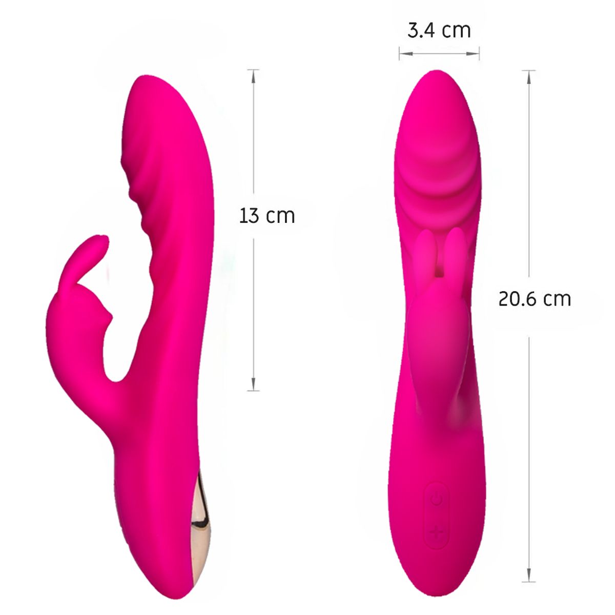 DR PINKY - Vibrador Mujer Rabbit Rosa Consolador Doble 12 Modos Clitoris Punto G