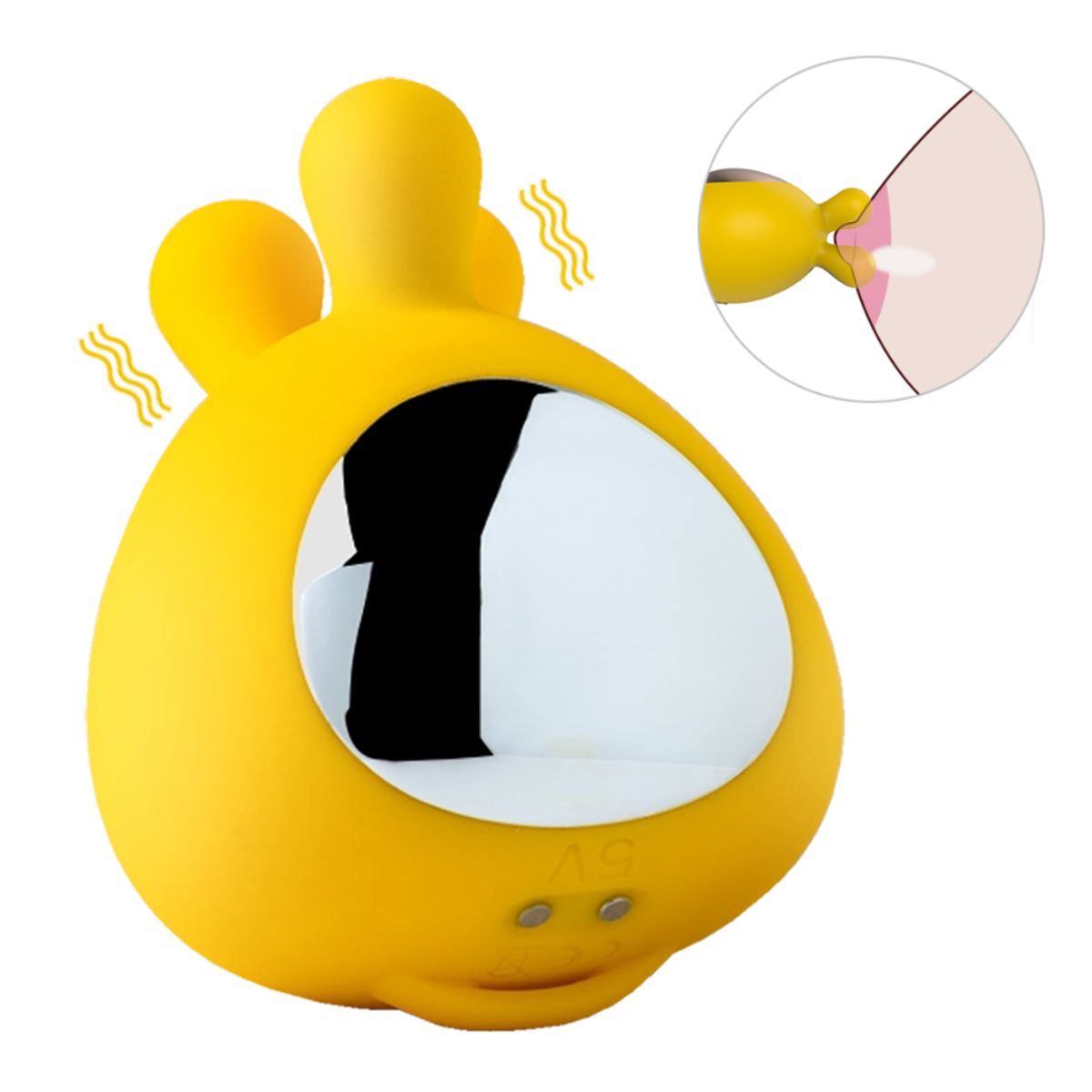 DR PINKY - Vibrador para Mujer Masajeador Marshmallow con Orejas Rotatorias