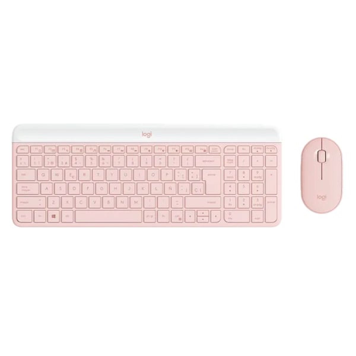 LOGITECH - Combinación De Teclado Y Mouse Inalámbricos Slim Combo MK470 Rosa