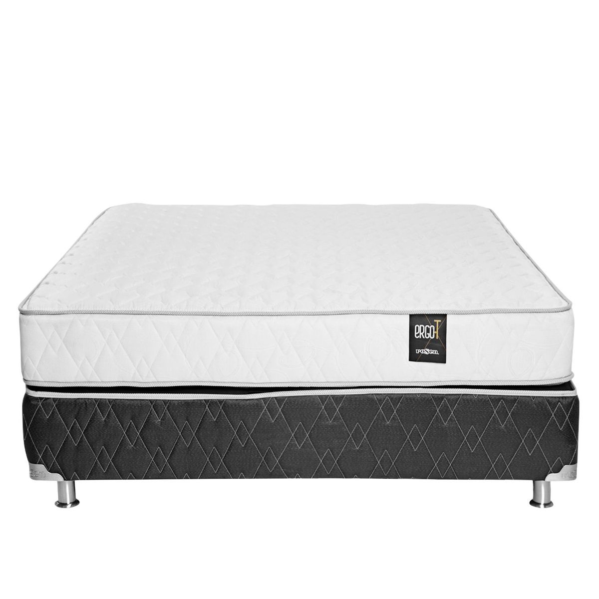 ROSEN - Cama Box Tarima Ergo T King + 2 Almohadas + 1 Protector