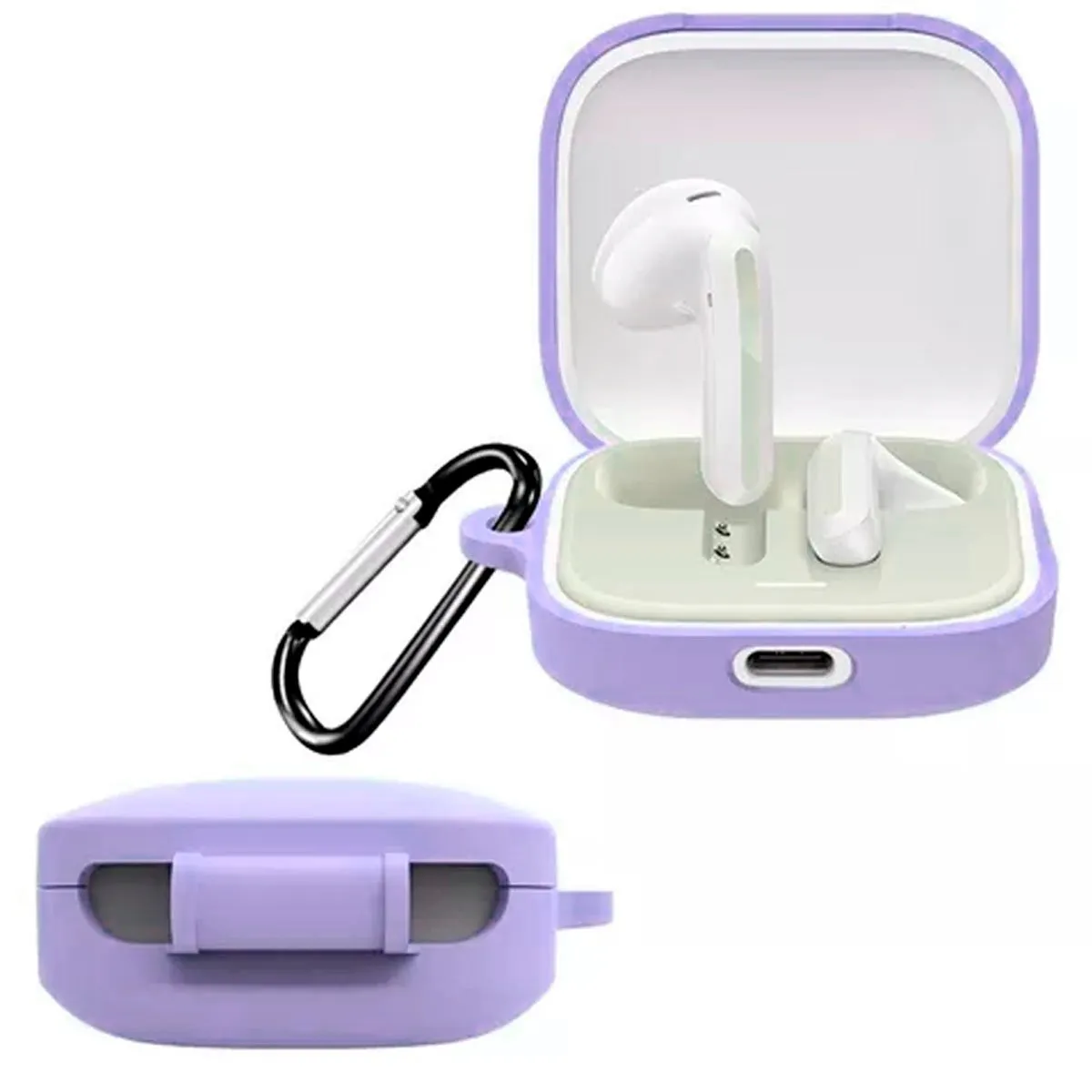 GENERICO - Funda Silicona para Audífonos Redmi Buds 6 Active Lila