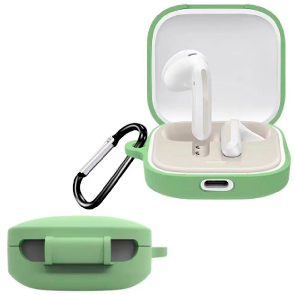 GENERICO - Funda Silicona para Audífonos Redmi Buds 6 Active Verde Claro