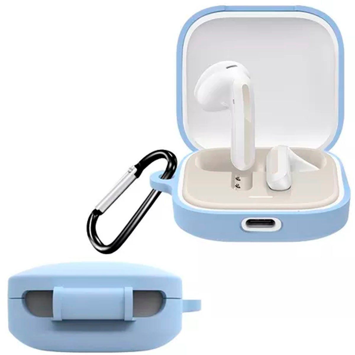 GENERICO - Funda Silicona para Audífonos Redmi Buds 6 Active Celeste