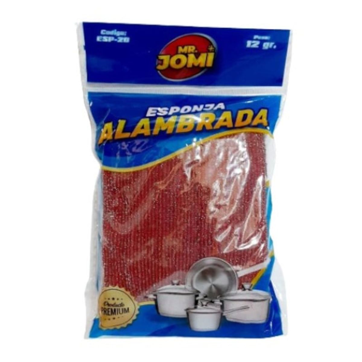 GENERICO - Esponja Alambrada Lavavajillas Para Ollas Rojo 17cm