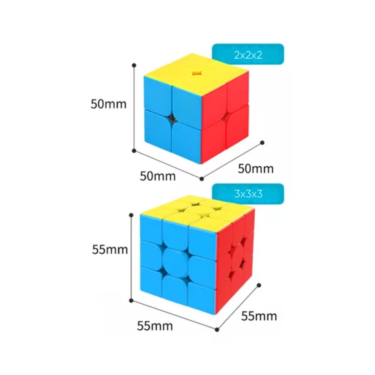 INSPIRA - Kit de Cubos Mágicos Rubik 2x2X2 y 3x3X3