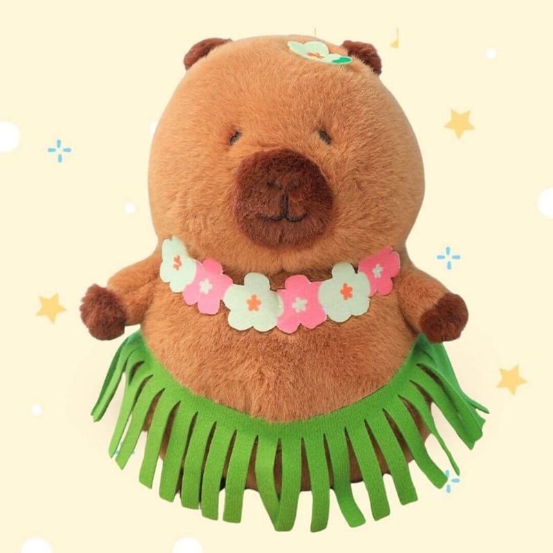 GENERICO - Peluche Capibara Hawaian Importado - Mide 33 cms