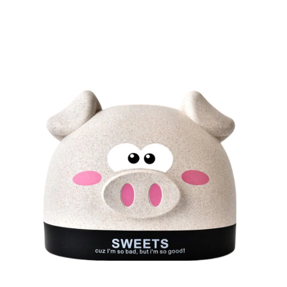 GENERICO - Caja de Pañuelos Tissue Box Kawaii - Cerdito Beige