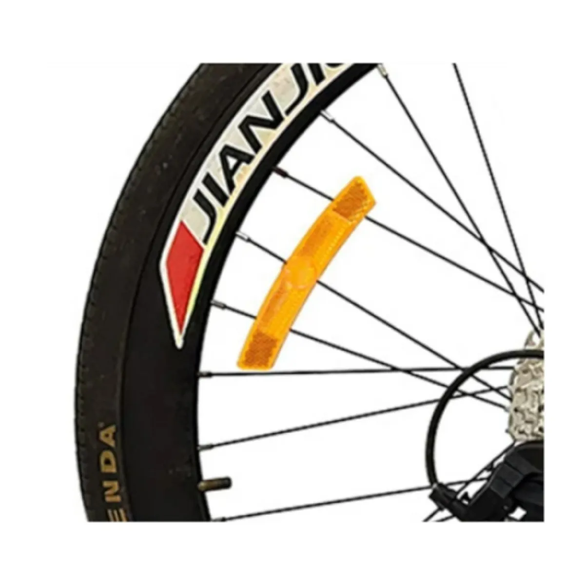 GENERICO - Pack 2u Reflectores Curvos Para Rayos de Bicicleta