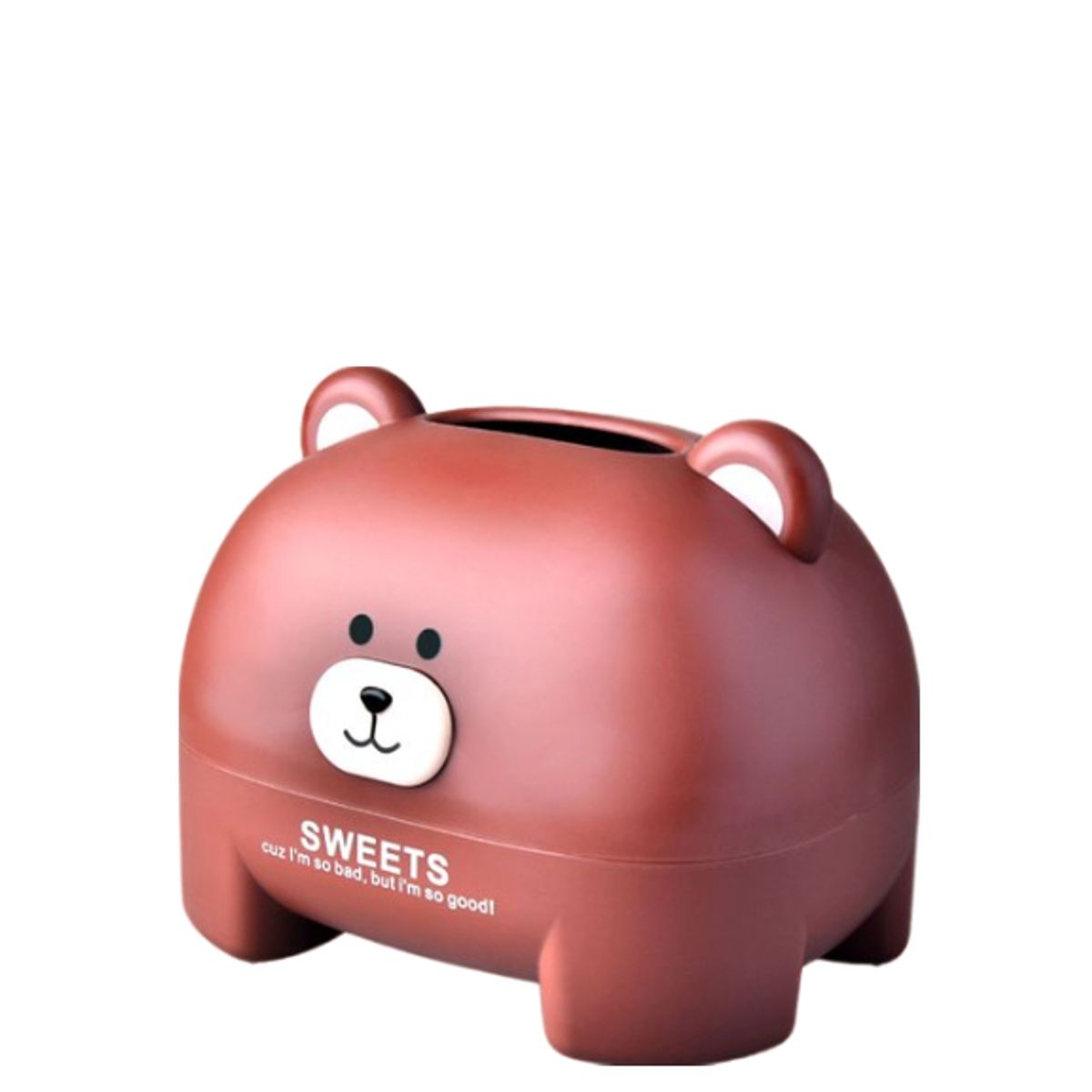 GENERICO - Caja de Pañuelos Tissue Box Kawaii - Oso Marrón