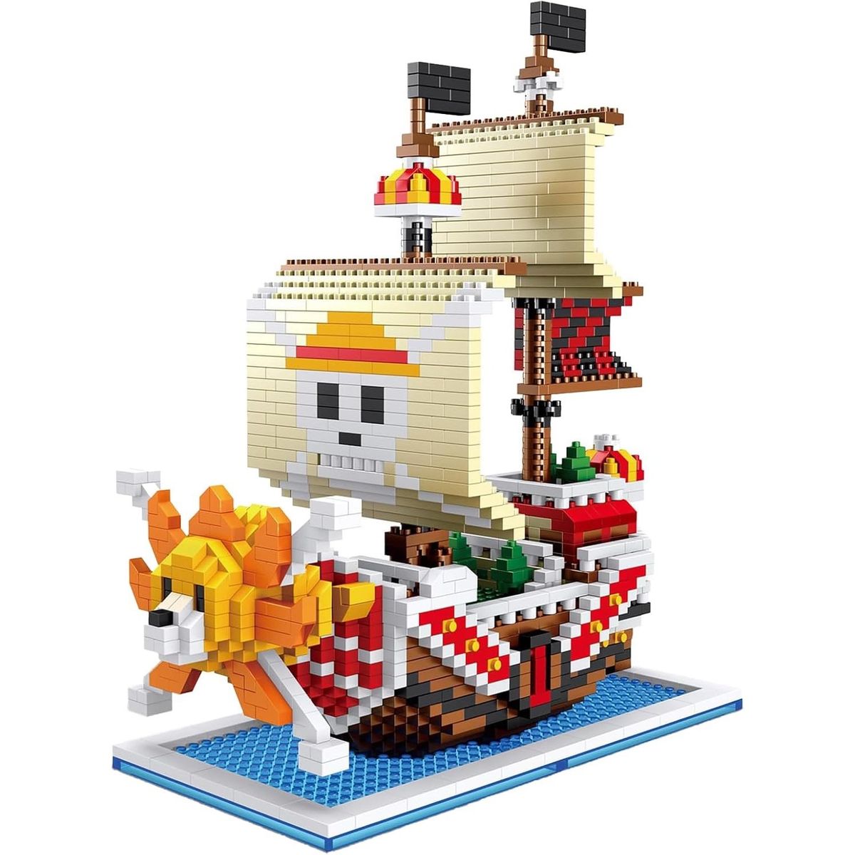 MEGA BLOCKS - Set Bloques One Piece Barco Thousand Sunny Luffy 1680 Piezas