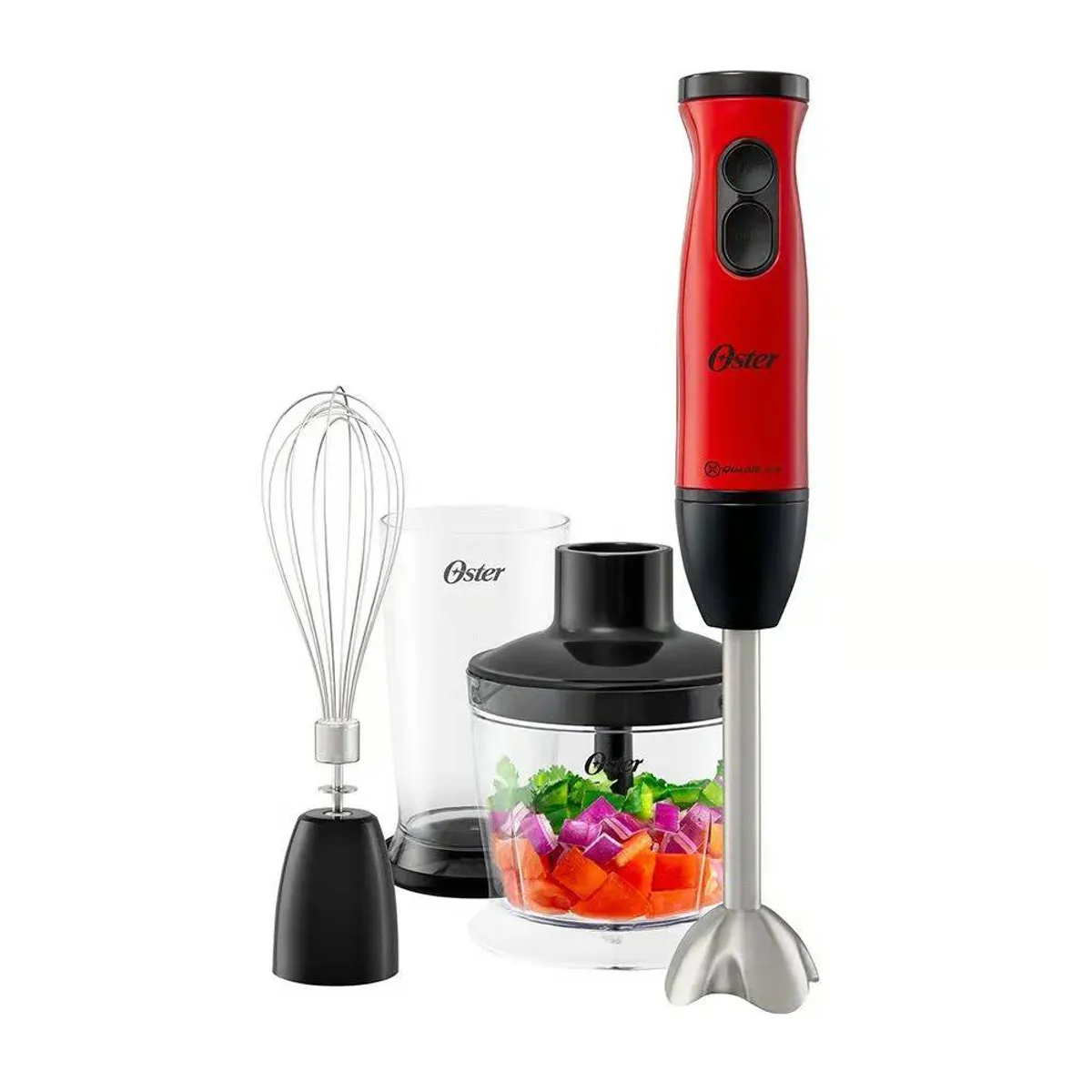 OSTER - Batidora Oster de Inmersion 1 velocidad + Turbo Rojo FPSTHB460A