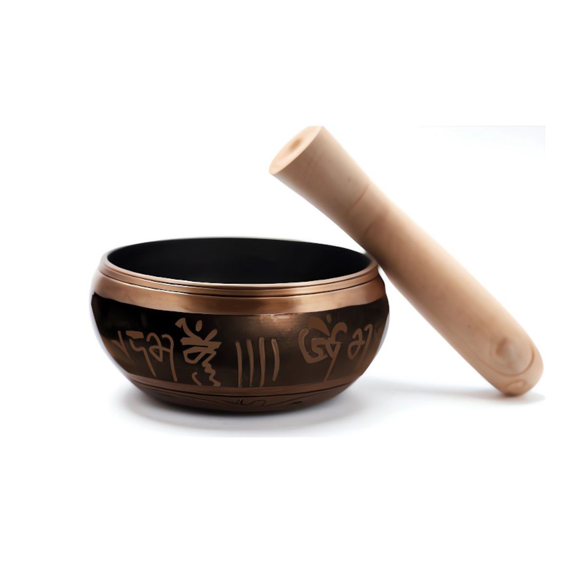 GENERICO - Cuenco Tibetano Decorado Simbolos Yoga Meditacion