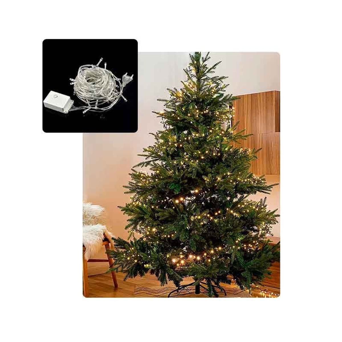 GENERICO - Luces Led lineal por 15 mts con 200 Leds  AMARILLAS