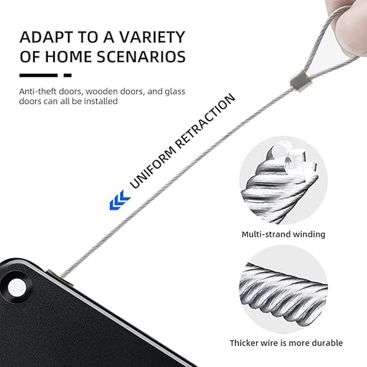 GENERICO - Cierre de puerta Automático 500G Negro