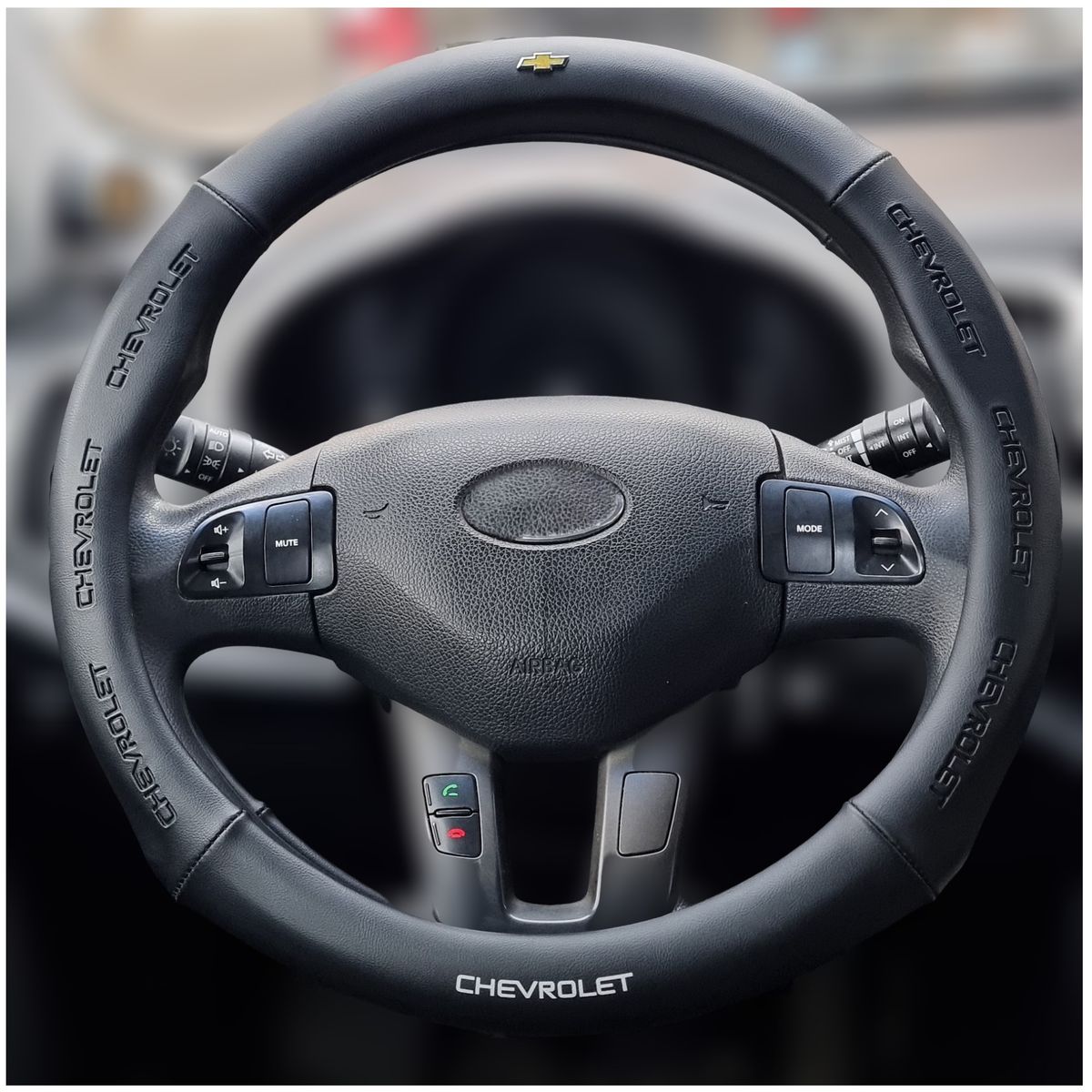 GENERICO - Funda De Timon Para CHEVROLET Cuero Premiun