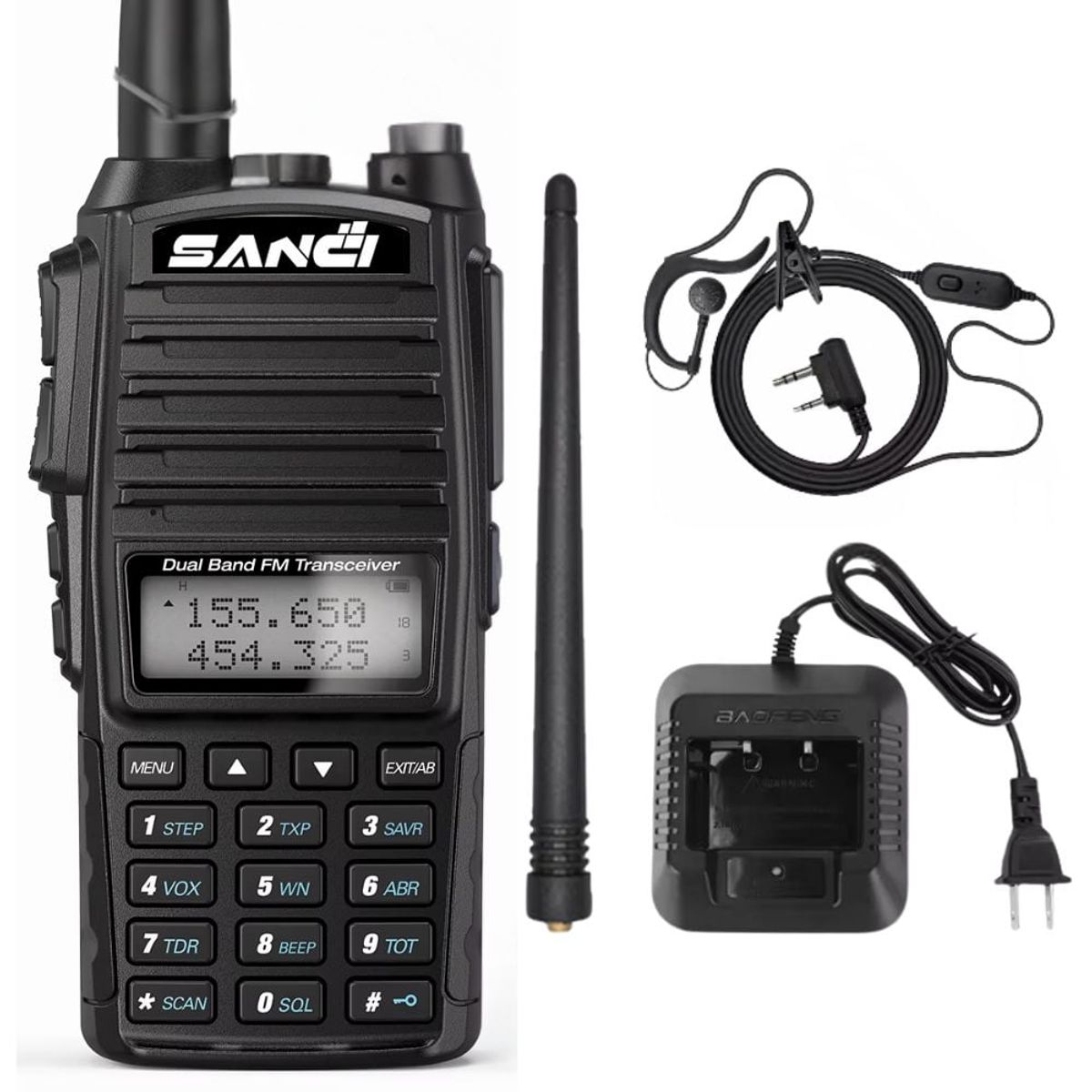 SANC - Radio Comunicador Dual Portátil con FM de 5km