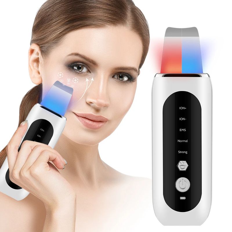 GENERICO - Paleta Ultrasónica Limpieza Facial Profunda 5 En 1 Ems Led