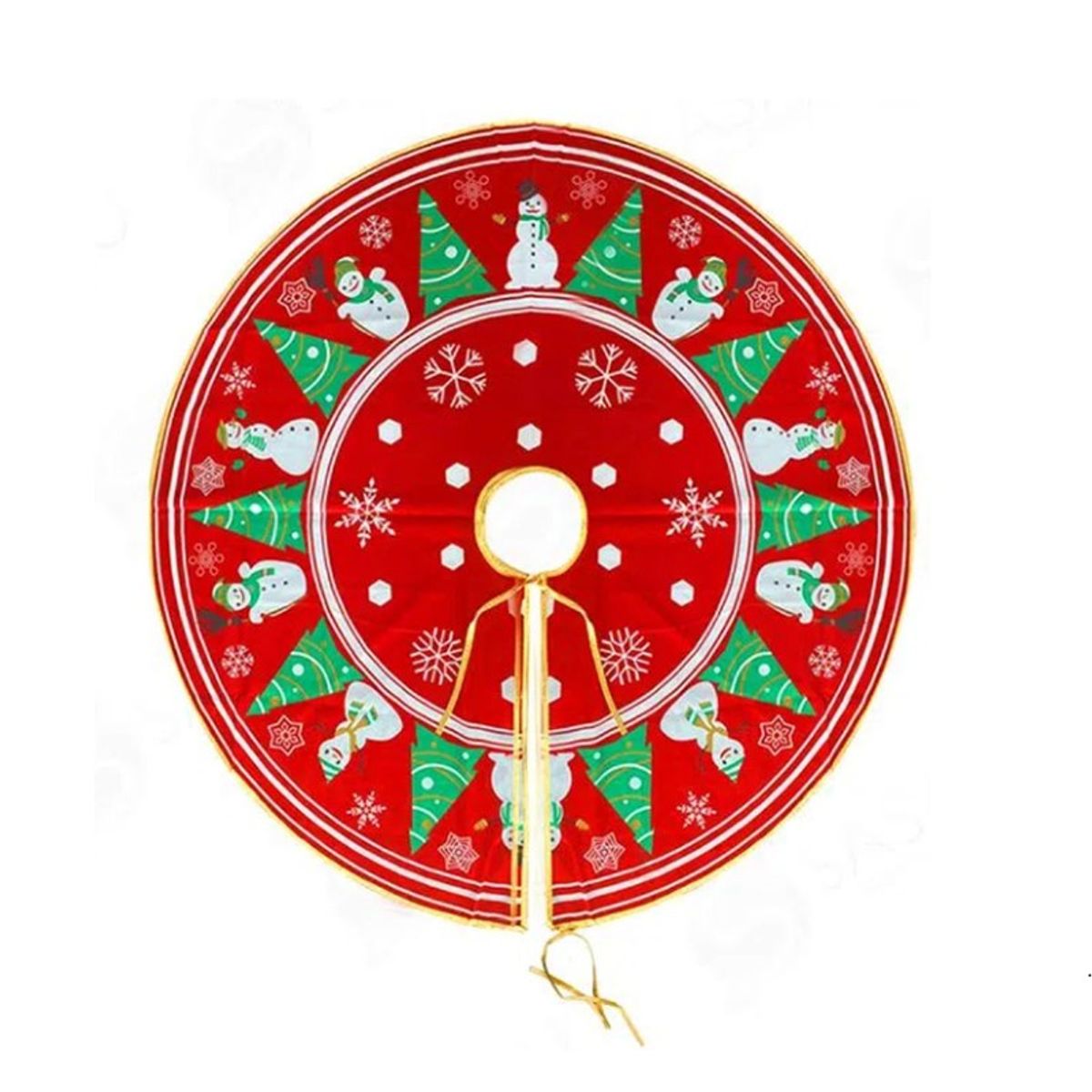 GENERICO - Falda Tapete de Árbol Navideño Diseño Muñeco de Nieve 90cm