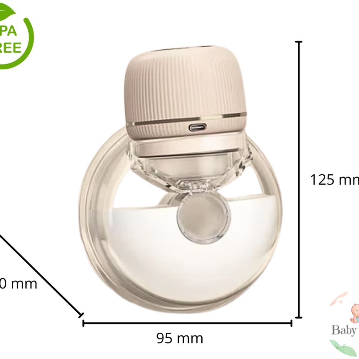 GENERICO - Extractor de Leche Manos Libres Diseño Circular Recolector