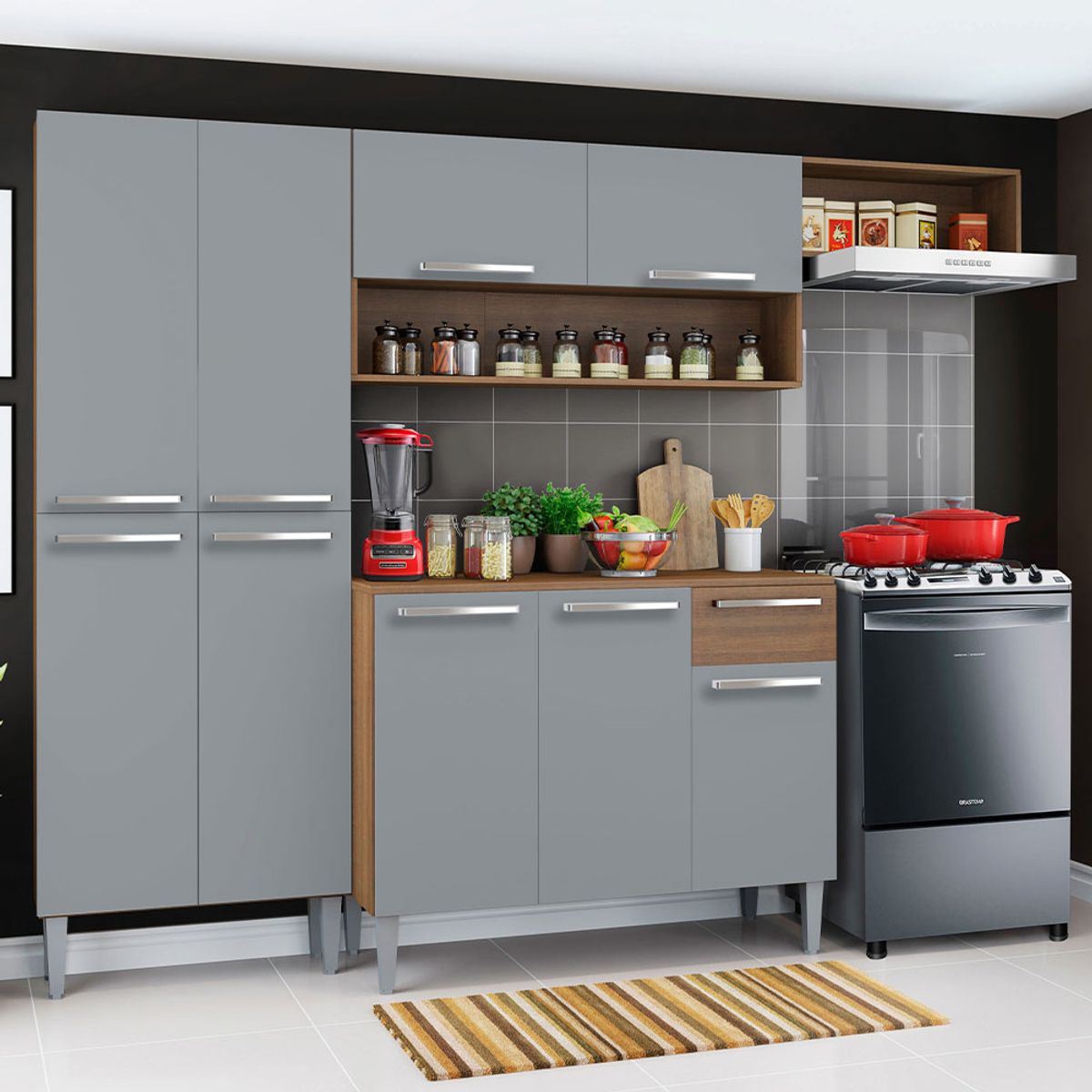 MADESA - Mueble de Cocina Integral Emilly Top 229 cm