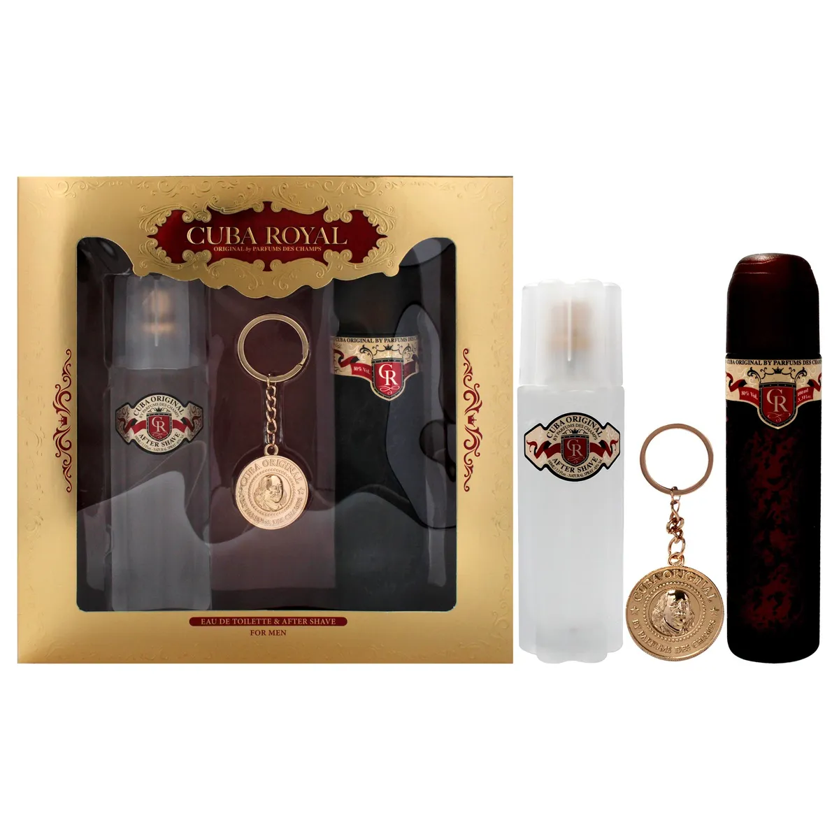 CUBA - Cuba Royal Gift Set EDT100ml+AfterShave+Llavero Cuba