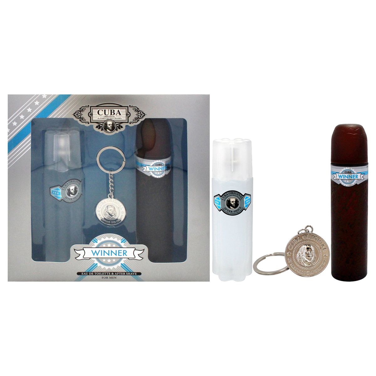 CUBA - Cuba Winner Gift Set EDT100ml+AfterShave+Llavero Cuba
