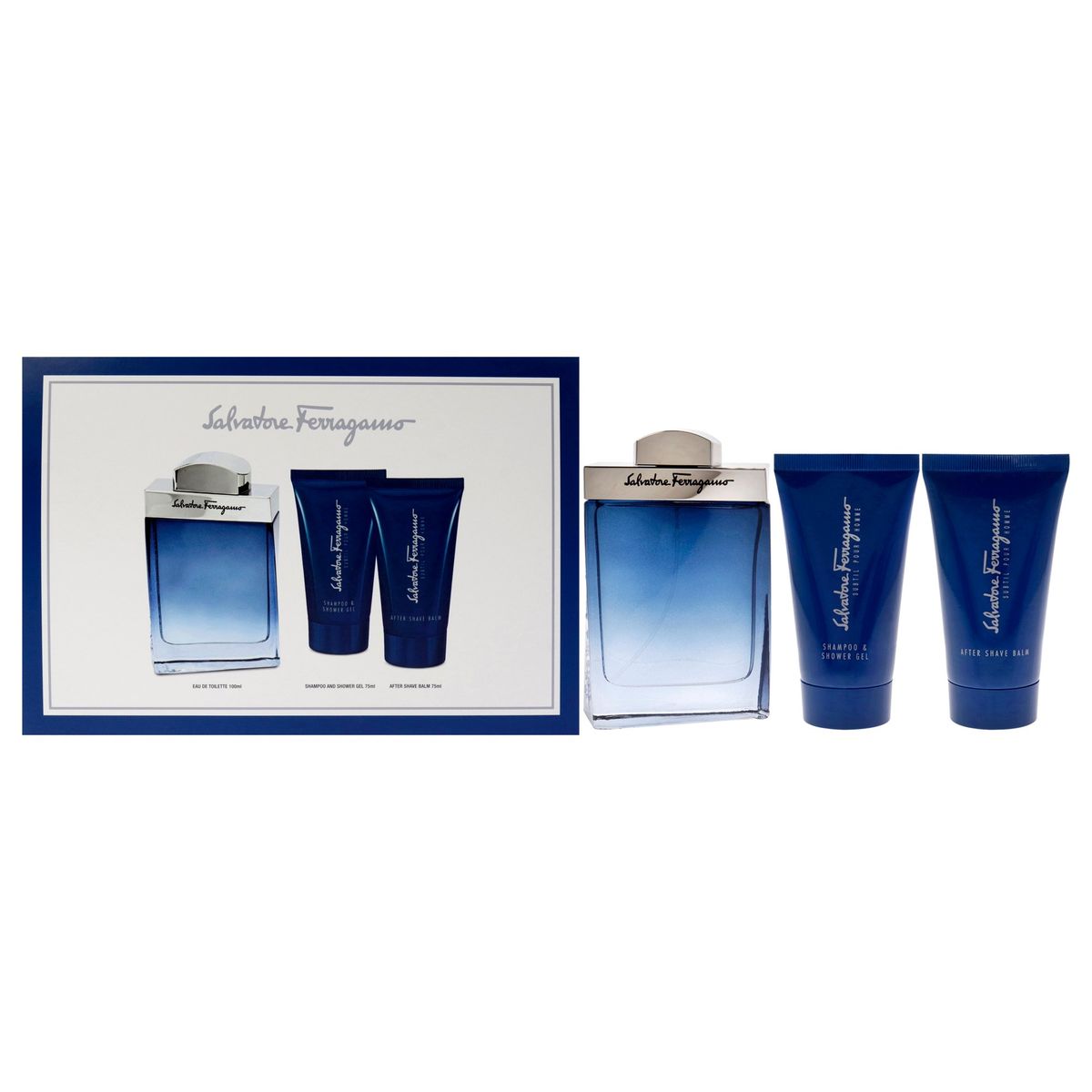 SALVATORE FERRAGAMO - Subtil Gift Set EDT100ml+Champú+Gel Salvatore Ferragamo