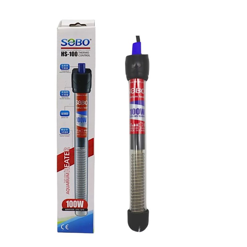SOBO - Calentador termostato HS-100 Sobo para Acuarios y Peceras