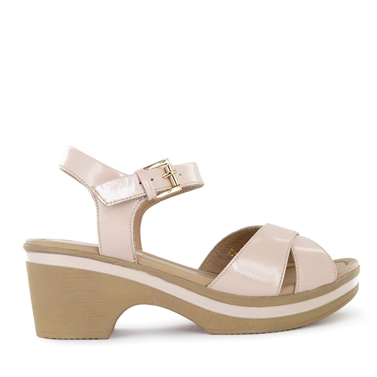 ECCO - Sandalias Mujer Ecco Alina10 Palo Rosa Cuero Charol