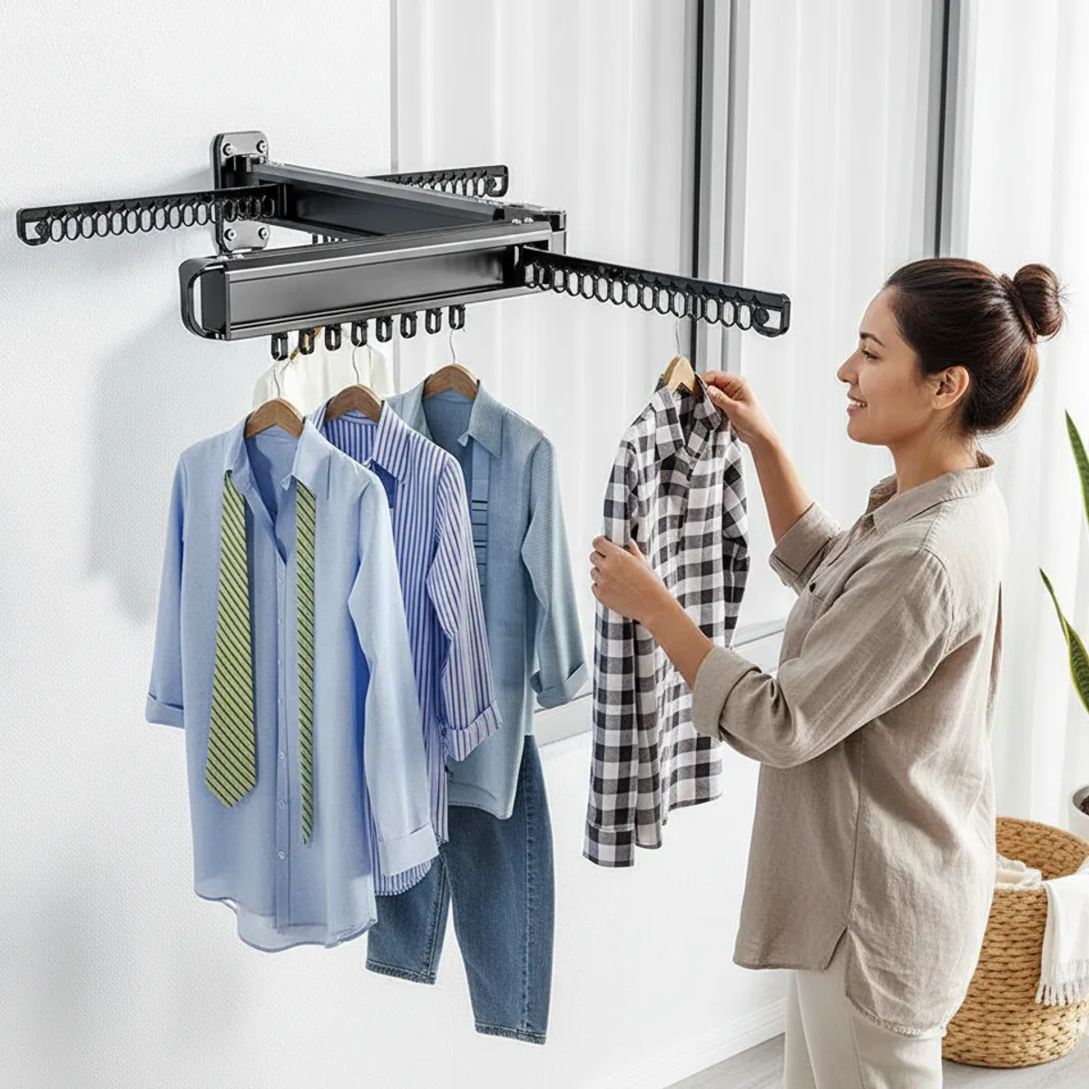 PERU IMPORTACIONES - TENDEDERO PLEGABLE  PARA ROPA MULTIFUNCIONAL