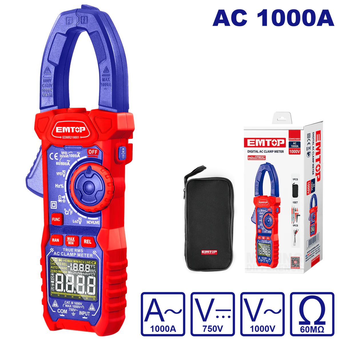 EMTOP - Multimetro Digital Con Brazo AcDc AcDc EDMR210001