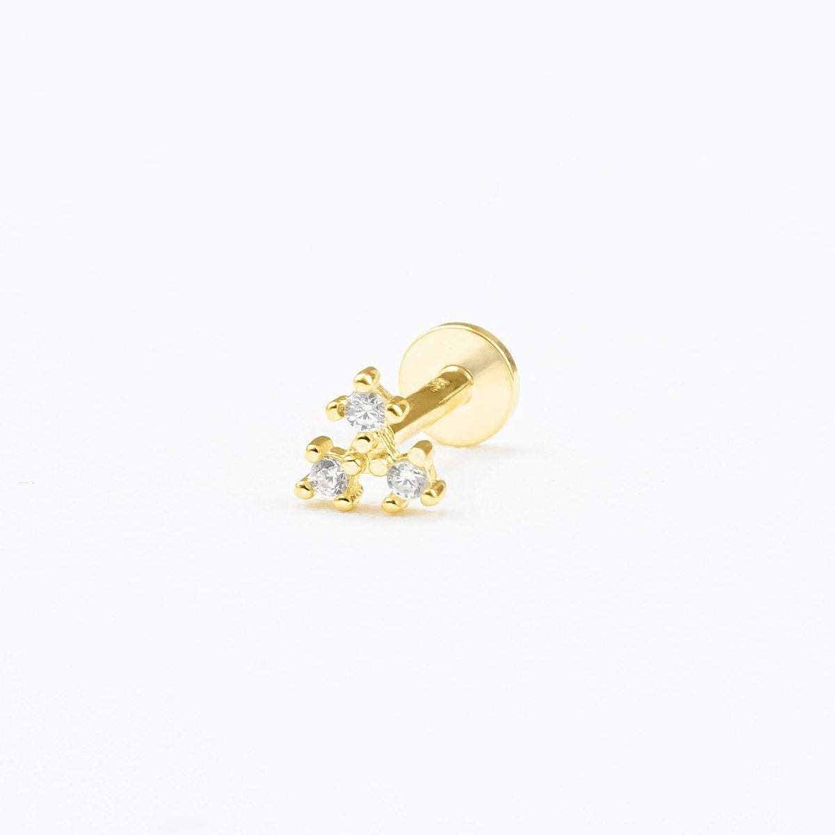 NATHALIE BIRD - Piercing estrellas 4mm baño en oro 18k