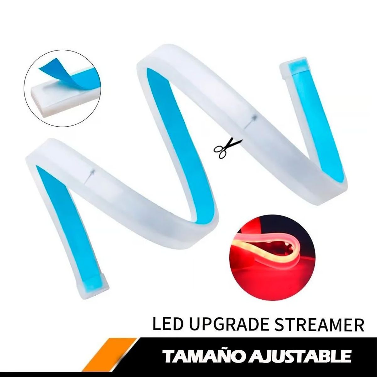 GENERICO - Tira Led Faro Delantero Blanco Y Ámbar 60CM