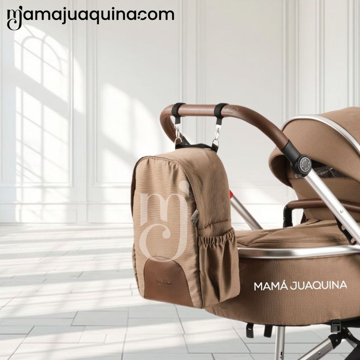 BABY - Coche Moisés Travel System «MAULINE» Porta Bebé Coffee